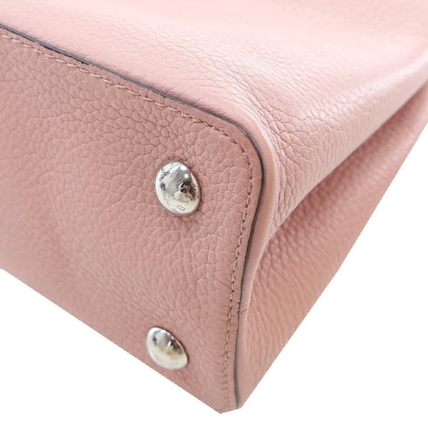Pre-owned Louis Vuitton Taurillon Capucines PM Pink