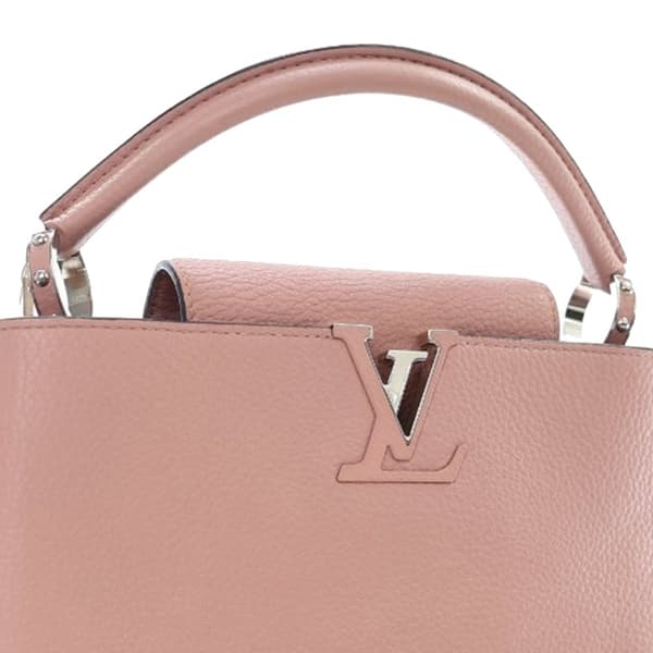 Pre-owned Louis Vuitton Taurillon Capucines PM Pink