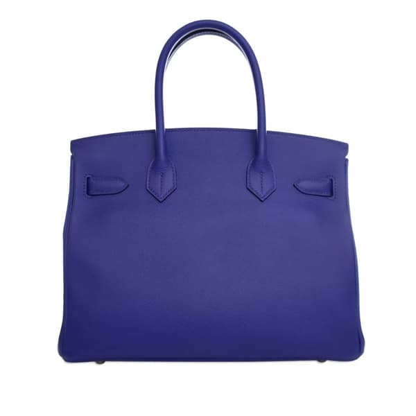 Pre-owned Hermès Epsom Birkin Retourne 30 Blue