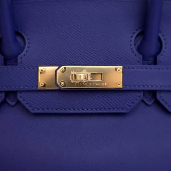 Pre-owned Hermès Epsom Birkin Retourne 30 Blue