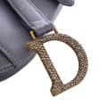 Pikkukuva 4 / 10: Pre-owned Dior Mini Satin Crystal Embellished Saddle Purple