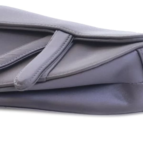 Pre-owned Dior Mini Satin Crystal Embellished Saddle Purple