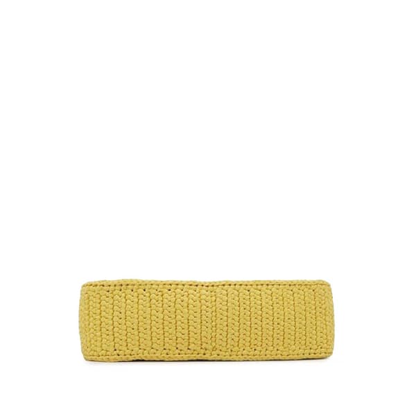 Pre-owned Prada Raffia Re-Edition 2005 Satchel Yellow