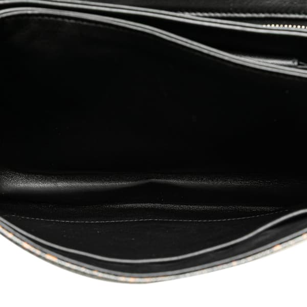 Pre-owned Prada Saffiano Tartan Print Top Handle Bag Brown