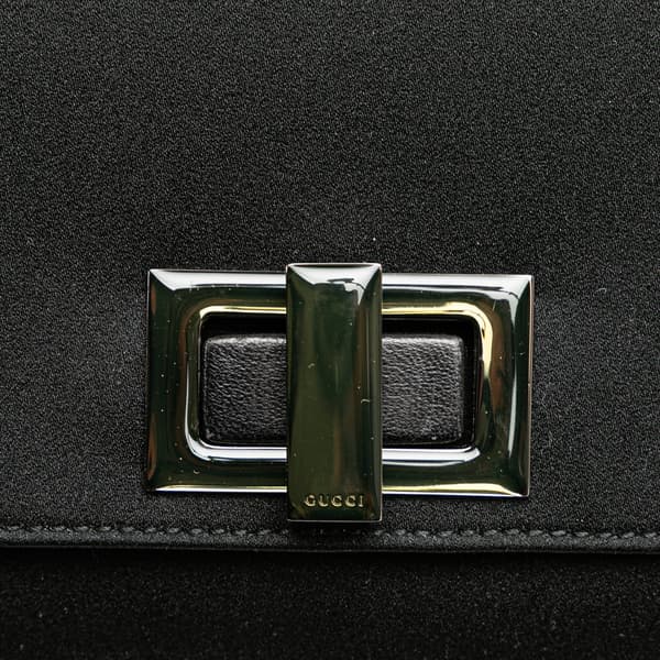 Pre-owned Gucci Satin Handbag Black