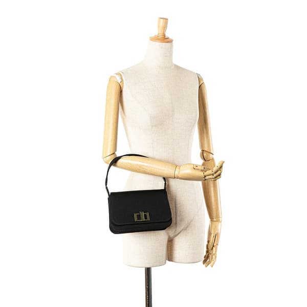 Pre-owned Gucci Satin Handbag Black