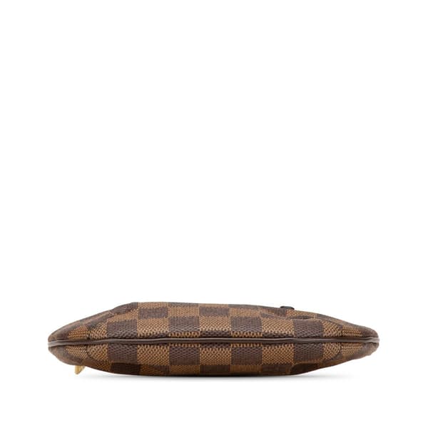 Pre-owned Louis Vuitton Damier Ebene Manosque Pochette Brown