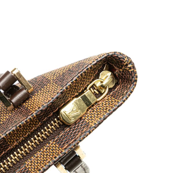 Pre-owned Louis Vuitton Damier Ebene Manosque Pochette Brown