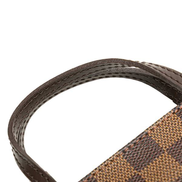 Pre-owned Louis Vuitton Damier Ebene Manosque Pochette Brown