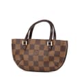 Miniatyrbilde 2 av 10: Pre-owned Louis Vuitton Damier Ebene Manosque Pochette Brown