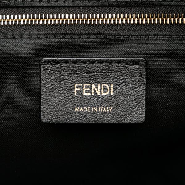 Pre-owned Fendi Joshua Vides Zucca Coated Canvas Cloudy Shopper Satchel Blue