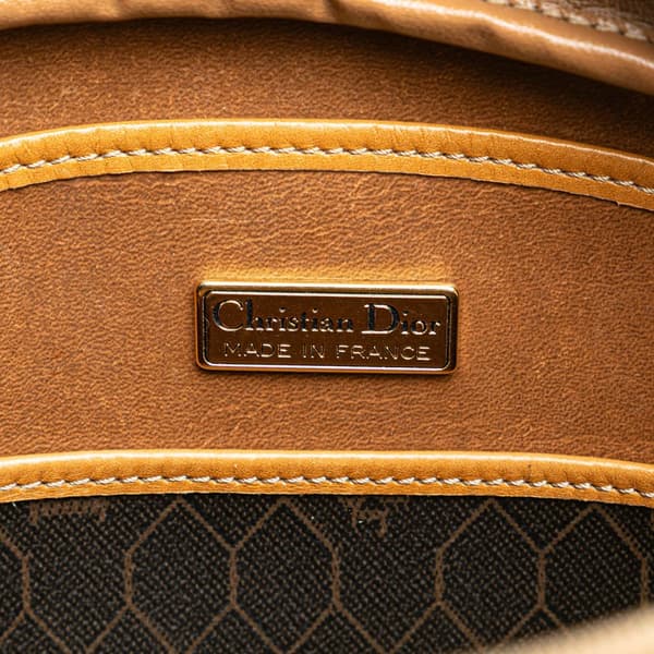 Pre-owned Dior Honeycomb Coated Canvas Handbag Black