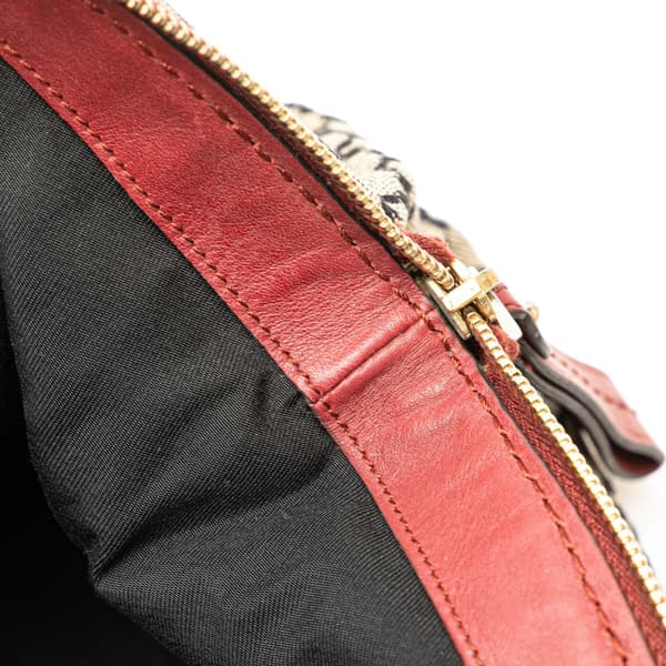 Pre-owned Gucci Diamante Canvas Sukey Satchel Brown
