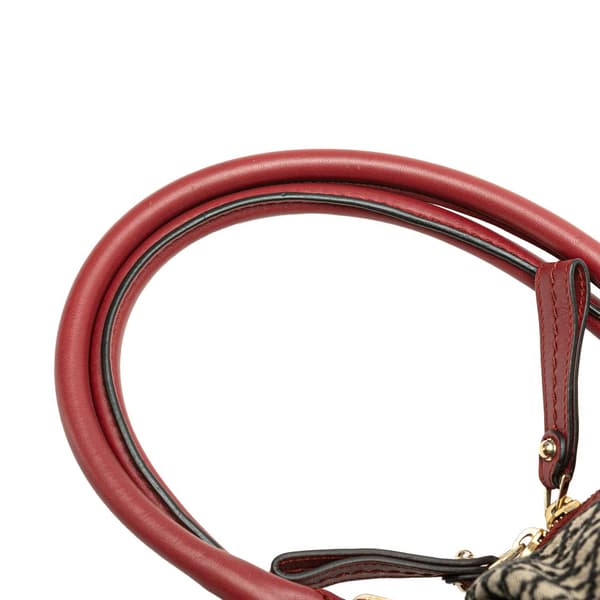 Pre-owned Gucci Diamante Canvas Sukey Satchel Brown