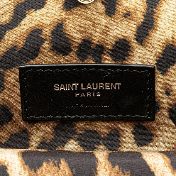 Pre-owned Saint Laurent Small Leather Mica Hatbox Satchel Black