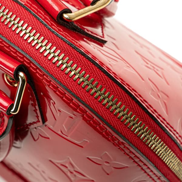Pre-owned Louis Vuitton Monogram Vernis Alma BB Red