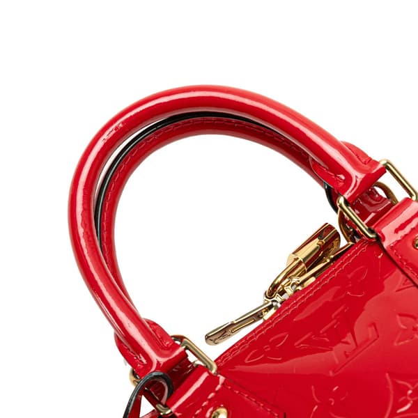 Pre-owned Louis Vuitton Monogram Vernis Alma BB Red