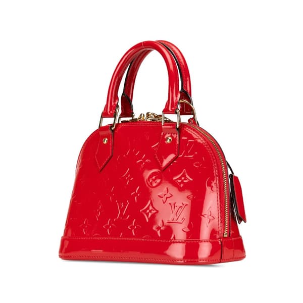 Pre-owned Louis Vuitton Monogram Vernis Alma BB Red