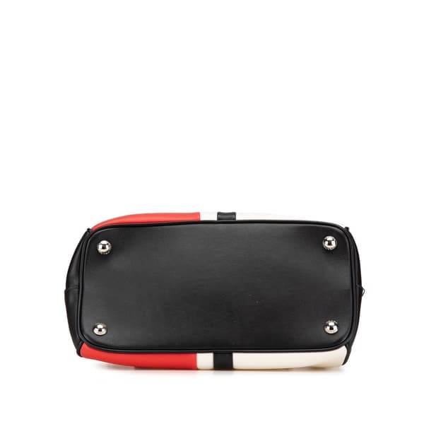 Pre-owned Prada Leather Baiadera Frame Bag Red