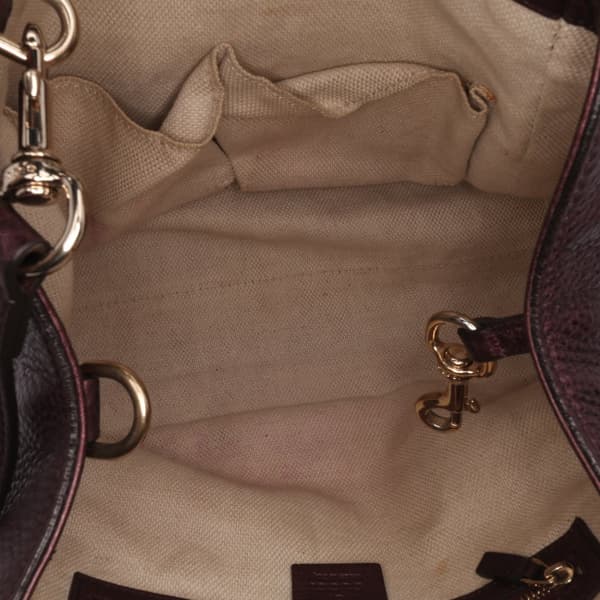 Pre-owned Gucci Small Leather Soho Satchel Red