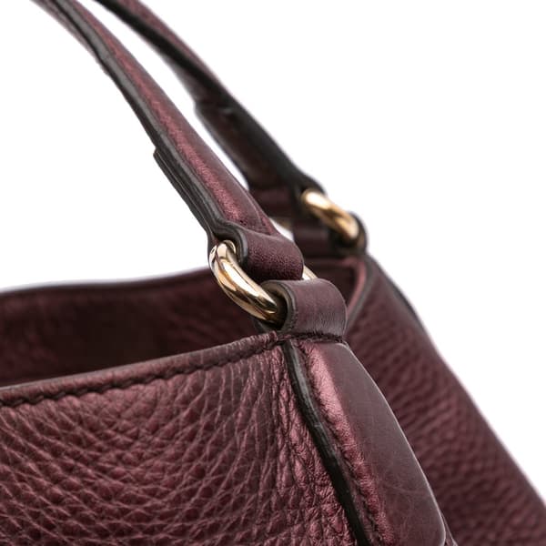 Pre-owned Gucci Small Leather Soho Satchel Red