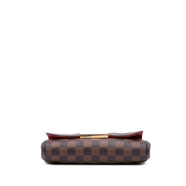 Pre-owned Louis Vuitton Damier Ebene Favorite PM Brown