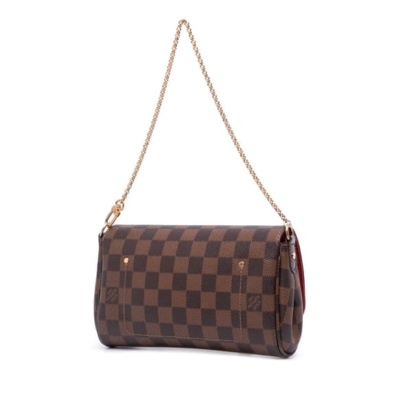 Pre-owned Louis Vuitton Damier Ebene Favorite PM Brown