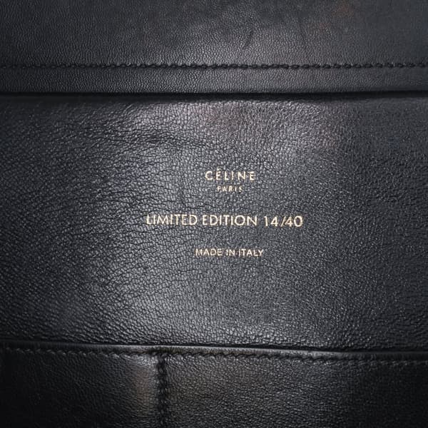 Pre-owned Celine Limited Edition Mini Pony Hair and Calfskin Belt Bag Black