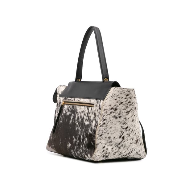 Pre-owned Celine Limited Edition Mini Pony Hair and Calfskin Belt Bag Black