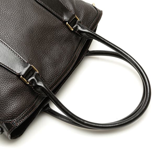 Pre-owned Burberry Medium Grainy Calfskin Baynard Satchel Brown