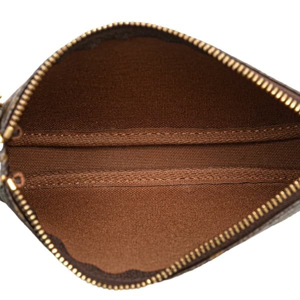 Pre-owned Louis Vuitton Monogram Mini Pochette Accessoires Brown