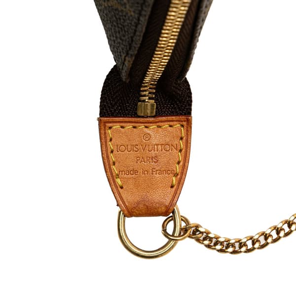 Pre-owned Louis Vuitton Monogram Mini Pochette Accessoires Brown
