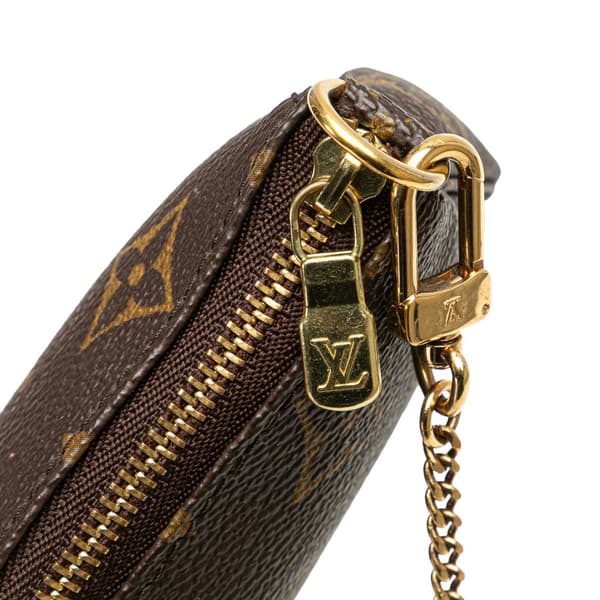 Pre-owned Louis Vuitton Monogram Mini Pochette Accessoires Brown