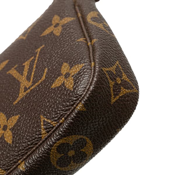 Pre-owned Louis Vuitton Monogram Mini Pochette Accessoires Brown