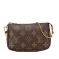 Miniatyrbilde 1 av 10: Pre-owned Louis Vuitton Monogram Mini Pochette Accessoires Brown