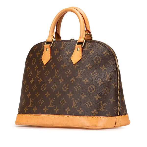 Pre-owned Louis Vuitton Monogram Alma PM Brown