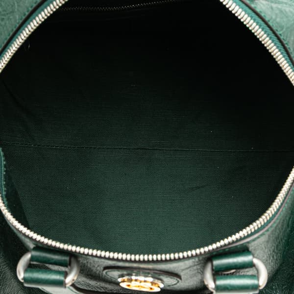 Pre-owned Gucci GG Leather Morpheus Satchel Green