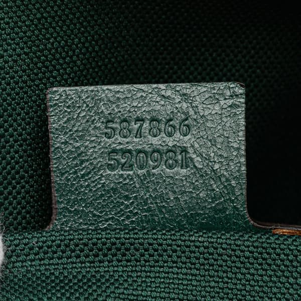 Pre-owned Gucci GG Leather Morpheus Satchel Green