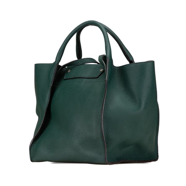 Pre-owned Celine Small Leather Big Bag Green