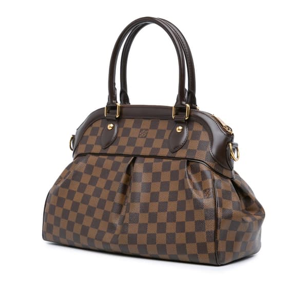 Pre-owned Louis Vuitton Damier Ebene Trevi PM Brown
