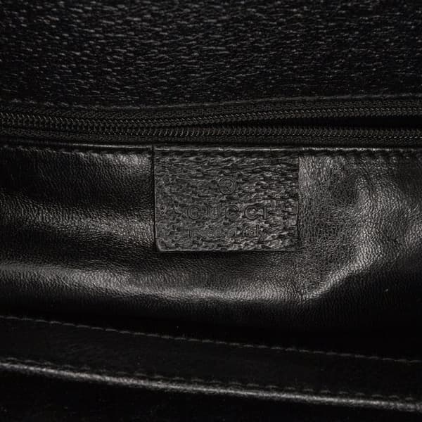 Pre-owned Gucci Leather Bamboo Satchel Black