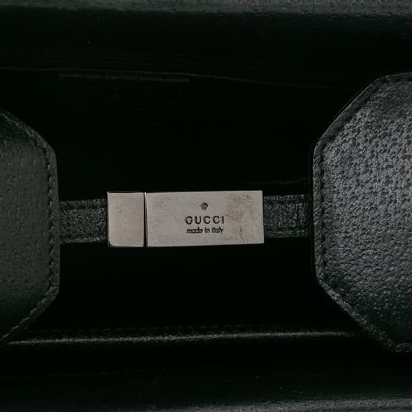 Pre-owned Gucci Leather Bamboo Satchel Black