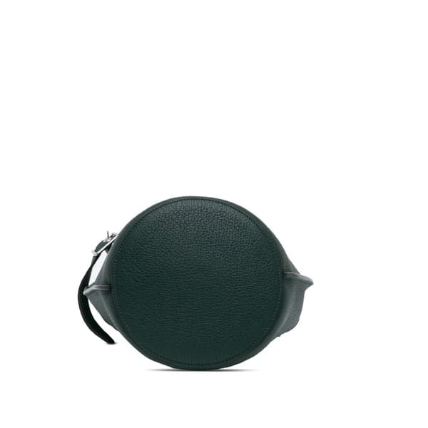 Pre-owned Celine Nano Leather Big Bucket Bag Green