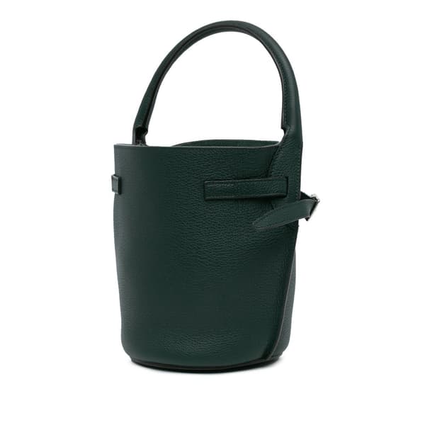 Pre-owned Celine Nano Leather Big Bucket Bag Green