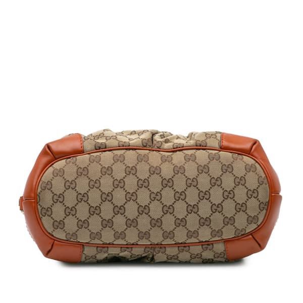 Pre-owned Gucci GG Canvas Sukey Satchel Brown