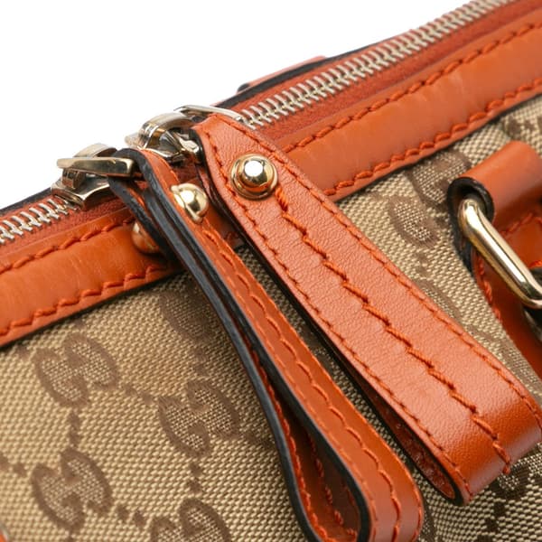 Pre-owned Gucci GG Canvas Sukey Satchel Brown