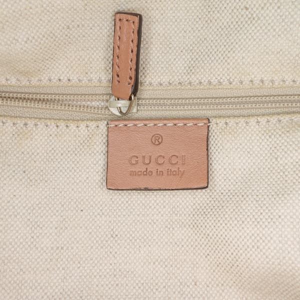 Pre-owned Gucci Diamante Canvas Sukey Satchel Brown