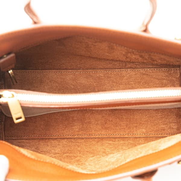 Pre-owned Saint Laurent Baby Leather Sac De Jour Satchel Brown