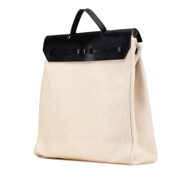 Pre-owned Hermès Toile Herbag 39 Brown