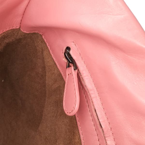 Pre-owned Bottega Veneta Small Nappa Intrecciato Roma Satchel Pink